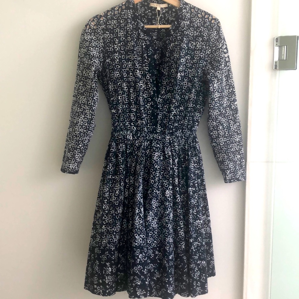 Lace blue and white dress